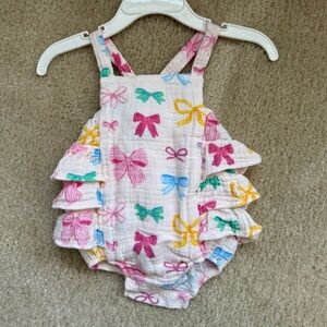 Angel Dear Pastel Bow Ruffle Baby Outfit